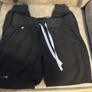 FIGS jogger scrubs pants Black